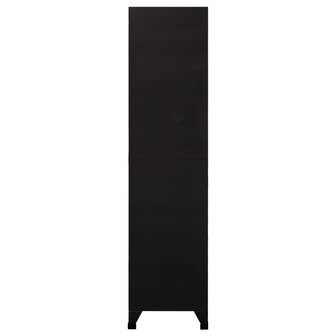 Lockerkast 90x40x180 cm staal zwart 4