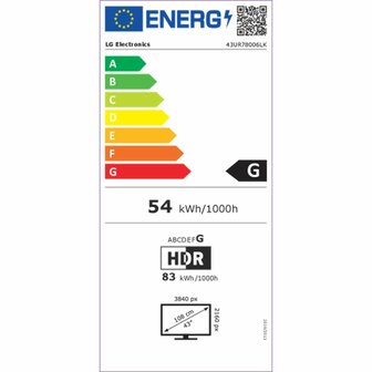 Smart TV LG 43UR78006LK.AEU 43&quot; 4K Ultra HD LCD Direct-LED 3