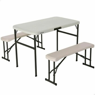Tafel met stoelen Lifetime Cr&egrave;me 106 x 61 x 74 cm 1