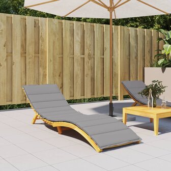Ligbedkussen 200x70x3 cm oxford stof grijs 1
