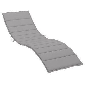 Ligbedkussen 200x70x3 cm oxford stof grijs 2