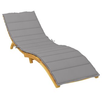 Ligbedkussen 200x70x3 cm oxford stof grijs 3