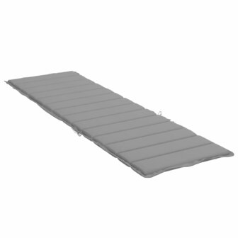 Ligbedkussen 200x70x3 cm oxford stof grijs 4