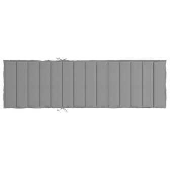 Ligbedkussen 200x70x3 cm oxford stof grijs 5