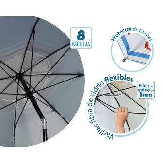 Strandparasol Blauw &Oslash; 180 cm SPF50+ Anker 4