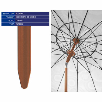 Strandparasol Koraal &Oslash; 240 cm SPF50+ 2