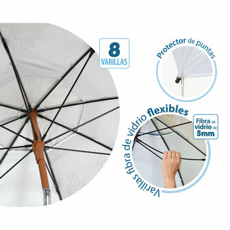 Strandparasol Wit &Oslash; 200 cm SPF50+ Boho 4