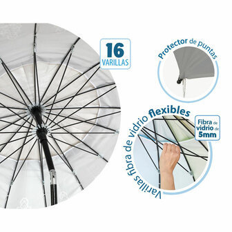 Strandparasol Wit &Oslash; 240 cm SPF50+ Boho 4