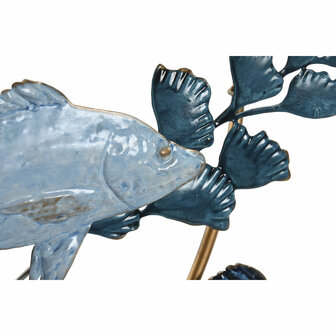 Wanddecoratie Home ESPRIT Blauw Gouden Mediterrane Vissen 83 x 6 x 63 cm 3