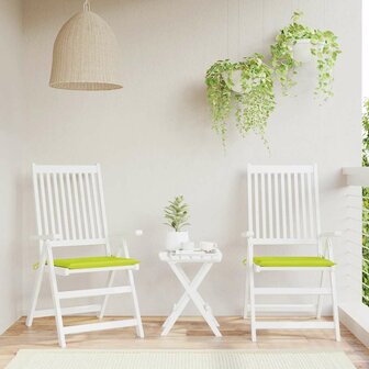 Tuinstoelkussens 2 st 50x50x3 cm oxford stof felgroen 1