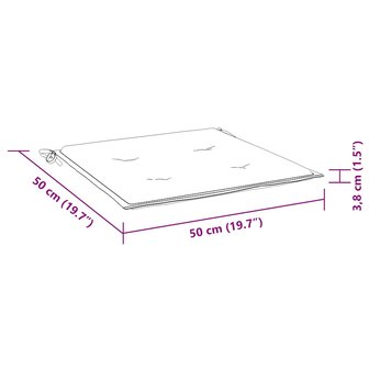 Tuinstoelkussens 2 st 50x50x3 cm oxford stof felgroen 9