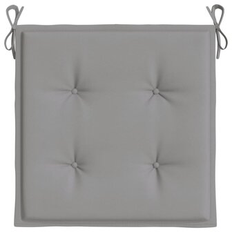 Tuinstoelkussens 2 st 50x50x3 cm stof grijs 6