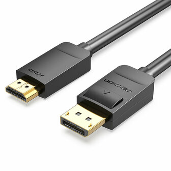 DisplayPort naar HDMI Kabel Vention HADBH Zwart 2 m 1