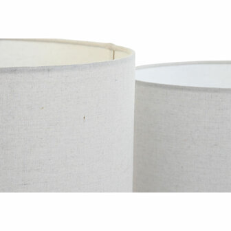 Lampenkap Home ESPRIT Beige Linnen Metaal 40 x 40 x 28 cm (2 Stuks) 2