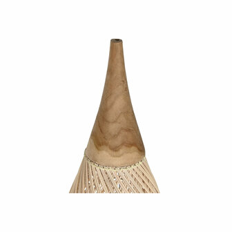 Lampenkap Home ESPRIT Natuurlijk Bamboe Teakhout 35 x 35 x 85 cm (2 Stuks) 2