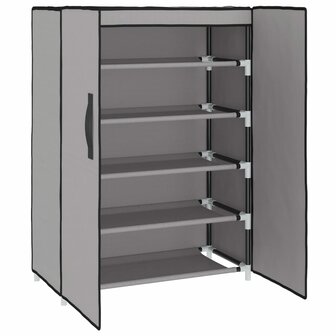 Schoenenkast 60x28x90 cm stof grijs 5