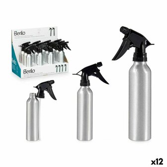 Verstuiverfles Berilo 37581 Zwart Zilverkleurig Aluminium Polypropyleen 300 ml (12 Stuks) 1