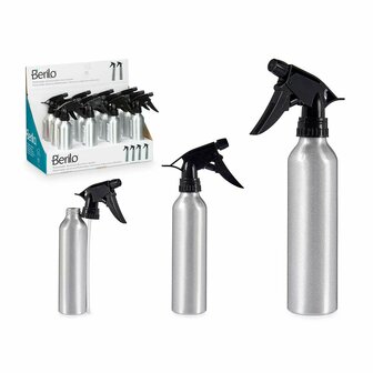 Verstuiverfles Berilo 37581 Zwart Zilverkleurig Aluminium Polypropyleen 300 ml (12 Stuks) 2
