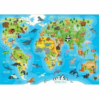 Puzzel Educa Animals Map (150 pcs) 2