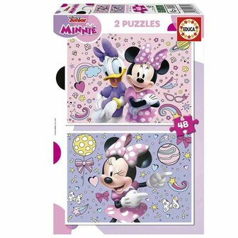 Set van 2 Puzzels Educa Minnie Mouse 48 Onderdelen 3