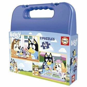 Set van 2 Puzzels Educa Bluey 48 Onderdelen 1