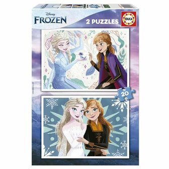 Set van 2 Puzzels Frozen 20 Onderdelen 1