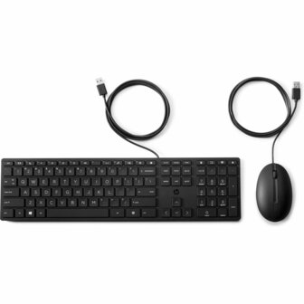 Toetsenbord en muis HP 9SR36UT#ABE Zwart 1