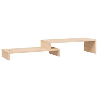 Monitorstandaard (52-101)x22x14 cm massief grenenhout 2