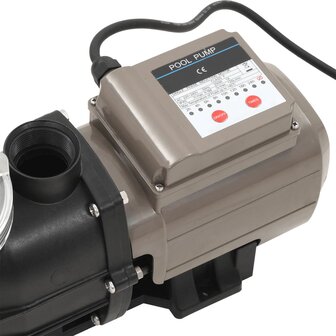 Zwembadpomp met timer 0,25 pk 8000 L/u zwart 8
