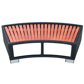 Spatrap 92x45x25 cm poly rattan zwart 5