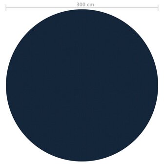 Zwembadfolie solar drijvend 300 cm PE zwart en blauw 5