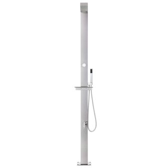 Buitendouche met bruine basis 225 cm roestvrij staal 4