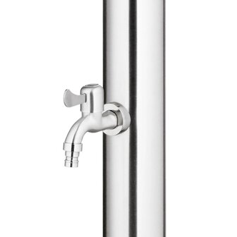 Buitendouche met bruine basis 220 cm roestvrij staal 7