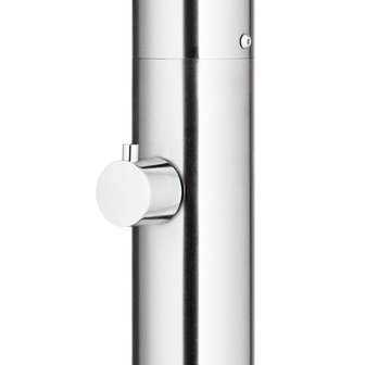 Buitendouche met bruine basis 220 cm roestvrij staal 9