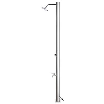 Buitendouche met grijze basis 220 cm roestvrij staal 5