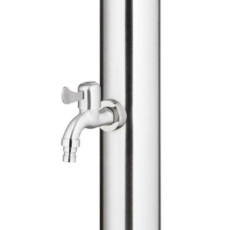 Buitendouche met grijze basis 220 cm roestvrij staal 7