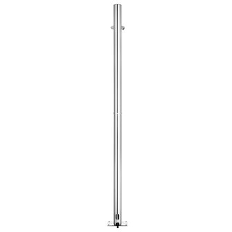 Buitendouche met bruine basis 220 cm roestvrij staal 6