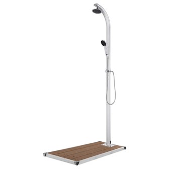 Buitendouche met bruine basis 220 cm aluminium 1