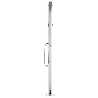 Buitendouche met bruine basis 220 cm aluminium 6