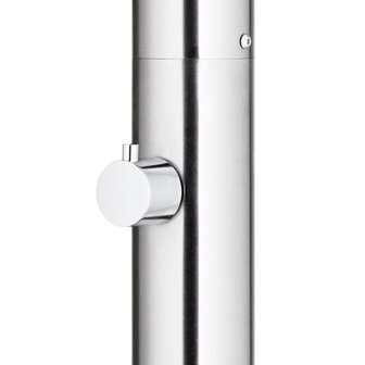 Buitendouche met grijze basis 220 cm roestvrij staal 9