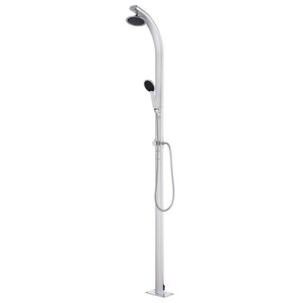 Buitendouche met grijze basis 220 cm aluminium 3