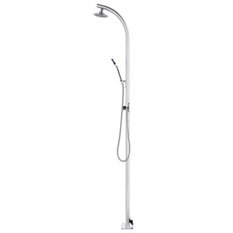 Buitendouche met grijze basis 220 cm aluminium 4