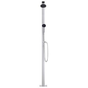 Buitendouche met grijze basis 220 cm aluminium 5