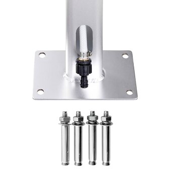 Buitendouche met grijze basis 220 cm aluminium 7