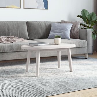 Tafelblad ovaal 60x30x2,5 cm massief grenenhout wit 2