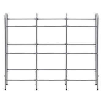 Opbergrek voor 9 kratten 145x33x116 staal zilverkleurig 3