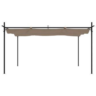 Pergola met uitschuifbaar dak 395x292x230 taupe 3