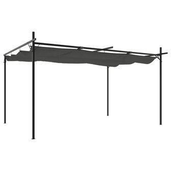 Pergola met uitschuifbaar dak 395x292x230 antracietkleurig 2