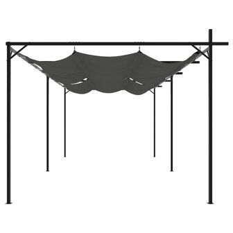 Pergola met uitschuifbaar dak 589x292x230 antracietkleurig 4