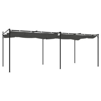 Pergola met uitschuifbaar dak 589x292x230 antracietkleurig 5
